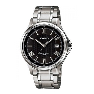 Casio นาฬิกาข้อมือผู้ชาย สายแสตนเลส รุ่น MTP-1383D-1AVDF - สีเงิน/ดำ