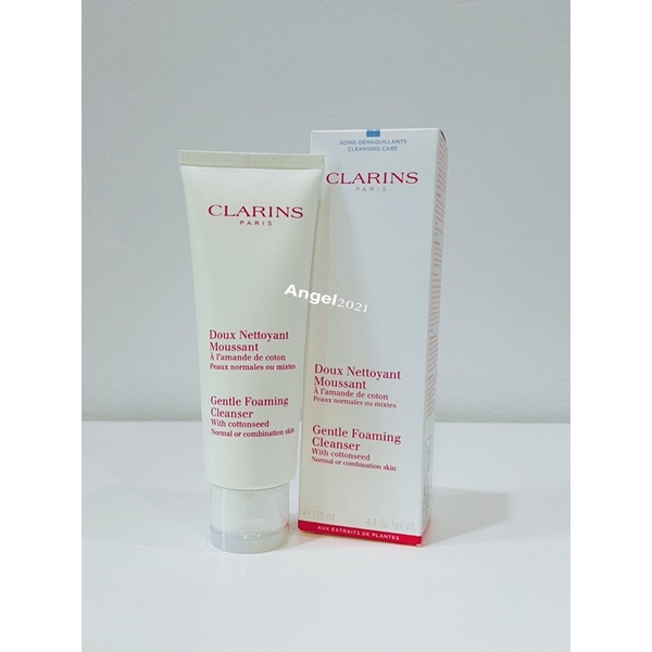 โฟมล้างหน้าสูตรอ่อนโยน-ผลัดเซลล์ผิว-clarins-gentle-foaming-cleanser-with-cottonseed-125ml