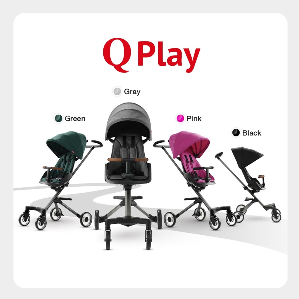 ภาพที่ให้รายละเอียดเกี่ยวกับ รถเข็นเด็ก พับเก็บได้ พกพาสะดวก QPlay Easy Baby Pushchair น้ำหนักเบา มี 4 สี