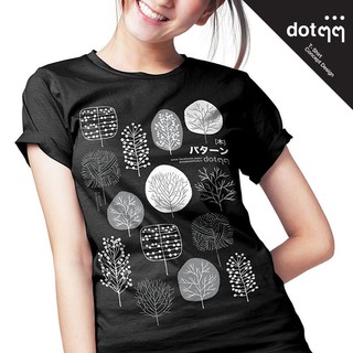 dotdotdot เสื้อยืดหญิง Concept Design ลาย Tree (Black)