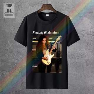 เสื้อยืด คอกลม แขนสั้น พิมพ์ลาย Yngwie Malmsteen Heavy Metal Guitarist สไตล์คลาสสิก พลัสไซซ์ สําหรับผู้ชาย