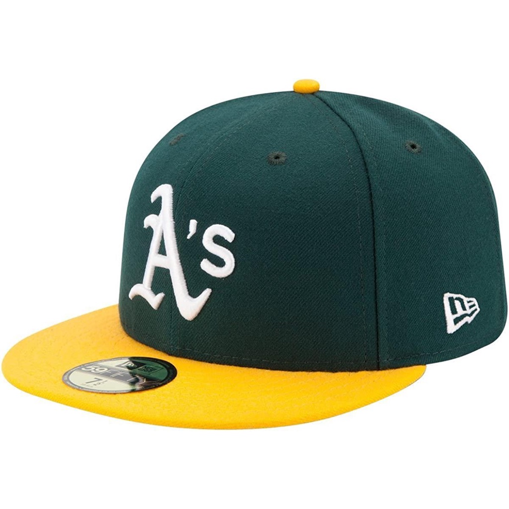 หมวกเบสบอล-mlb-oakland-athlete-ปีกแบน-สีเหลือง-สีเขียว-สําหรับผู้ชาย-และผู้หญิง