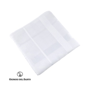 สินค้า GIORGIO DEL SARTO White Handkerchief ผ้าเช็ดหน้าสีขาว 100% Cotton