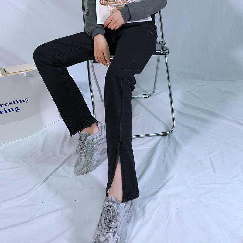 ลด-50-ใส่โค้ด-inc8lz3-880มีไซส์-s-2xl-กางเกงยีนส์ผู้หญิง-ขาบานปลายขาผ่า-เอวสูง-สไตล์เกาหลี-กางเกงยีนส์ขายาว