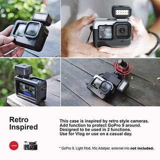 GoPro 12 / 11 / 10 / 9 Case 6 in 1 เคสกล้องโกโปร สไตล์เรโทร สำหรับ ถ่าย Vlog