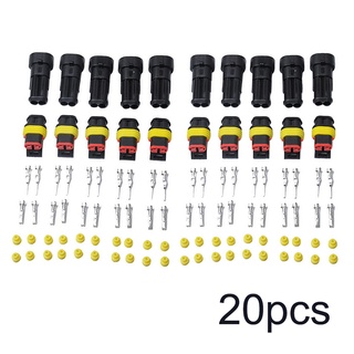 Superseal อุปกรณ์เชื่อมต่อสายไฟกันน้ํา 2 - Pin Plug Connector Bjfranchiseamo 20 ชิ้น