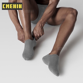 ภาพขนาดย่อของสินค้า(Cmenin) ถุงเท้าข้อสั้น เนื้อผ้าฝ้าย ลายทาง สไตล์ลำลอง สีดำ สีขาว สีเทา สําหรับผู้ชายและผู้หญิง 1 คู่