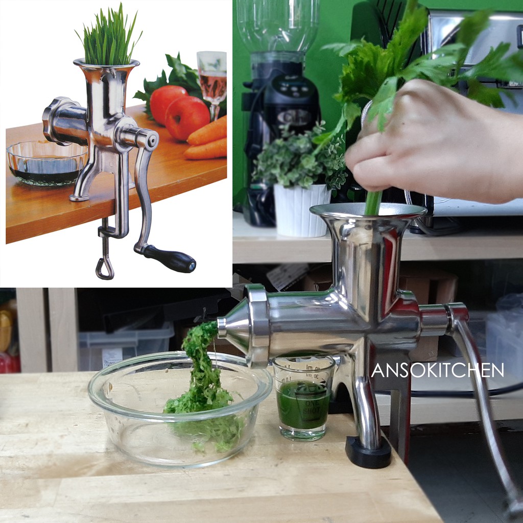 stainless-steel-hand-juicer-รุ่น-bl-30-เครื่องคั้นน้ำผักแบบมือหมุน-ไม่ใช้ไฟฟ้า-ใช้สกัดน้ำผักใบได้ดี-เช่น-ต้นข้าวสาลีอ่อน