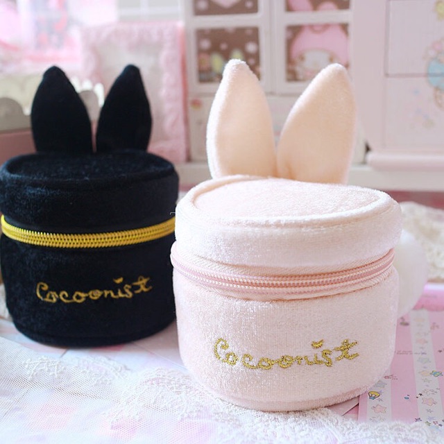 พร้อมส่ง-cocoonist-japan-กระเป๋าเครื่องประดับ-เครื่องสำอางค์-หูกระต่าย