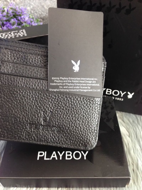 playboy-denim-leather-wallet-แท้