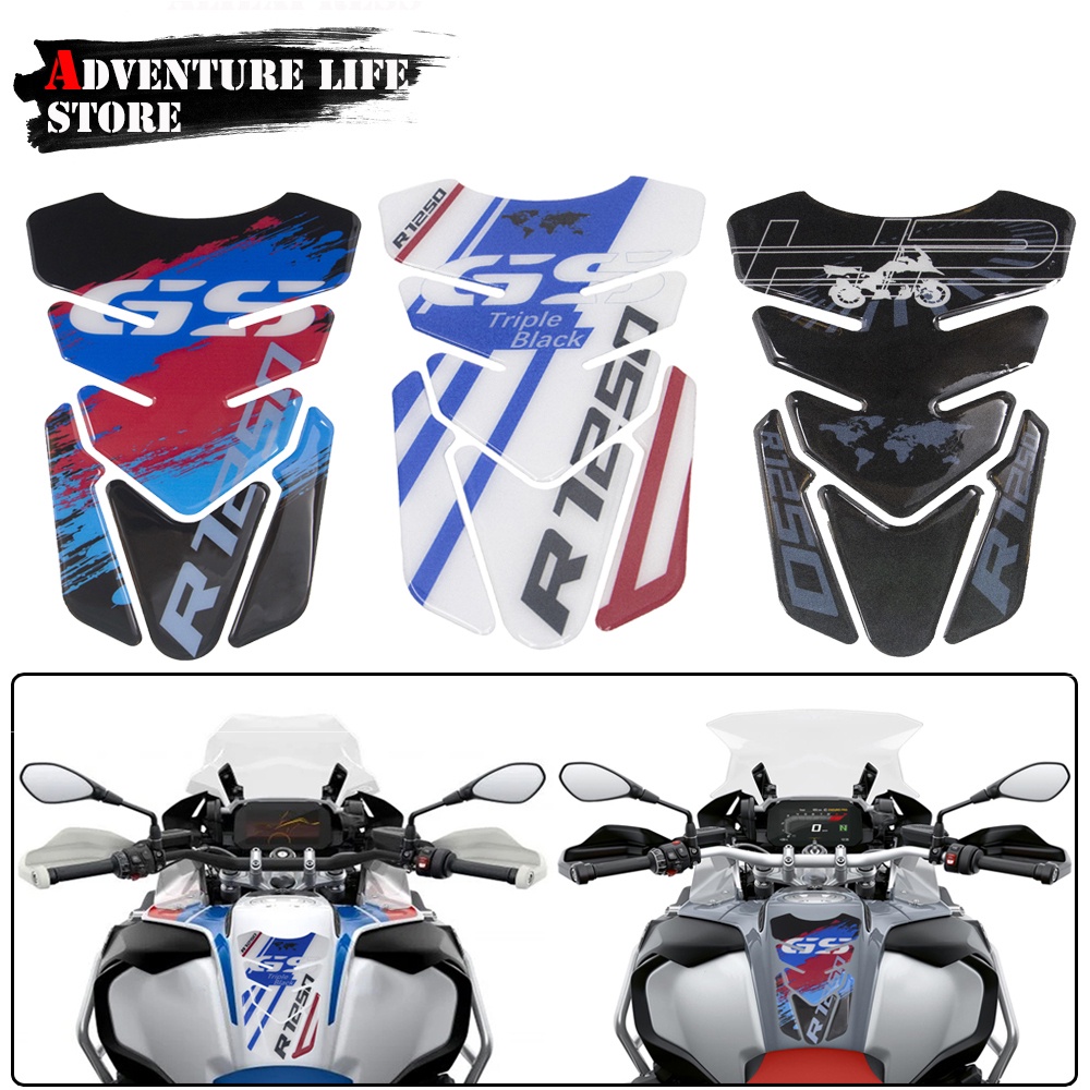 สติกเกอร์ติดถังน้ํามันรถจักรยานยนต์-สีดํา-สําหรับ-gs1250-bmw-r1250gs-adv-r-1250-gs-r1250-adventure-triple
