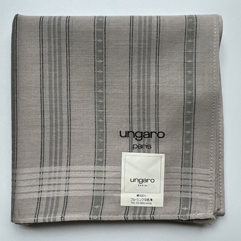 ผ้าเช็ดหน้าวินเทจผู้ชาย-ungaro-แบรนด์เนมแท้