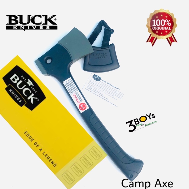 ขวาน-buck-camp-axe-0757bkm-b-เหมาะสำหรับการตั้งแคมป์ทุกสถานการณ์-ดีไซน์ขนาดเล็กพกพาสะดวก-ผลิต-taiwan-เลิกผลิตแล้ว