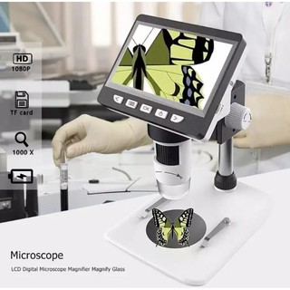 ภาพย่อรูปภาพสินค้าแรกของ1000X USB กล้องจุลทรรศน์อิเล็กทรอนิกส์ LCD กล้องจุลทรรศน์วิดีโอดิจิตอลกล้อง HD OLED ขนาด 4.3 นิ้วกล้องแว่นขยาย + ไฟ LED