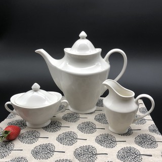 ชุดน้ำชาเซรามิก ชุดชา ชุดกากาแฟเซรามิก กาน้ำชา ที่ใส่น้ำตาล เหยือกนม เซรามิก  ชุดกาแฟใหญ่เซรามิก8/50oz (240-1480ml)
