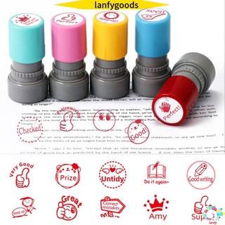 ภาพขนาดย่อของสินค้าLANFY English Reward Seal DIY Encouragement Commentary Stamp Photosensitive Chapter Children Toy Stamps Office & School Supplies Student Scrapbooking Stamper Cartoon Stamps Teaching stamp