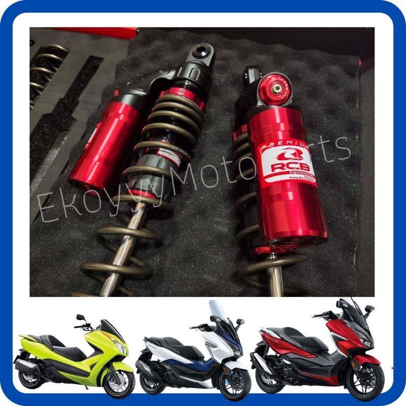 โช้คหลัง-racingboy-เรซซิ่งบอย-forza-300-350-ยาว-430-mm-rcb-vd-series-ตัวท็อป-ปรับ3จุด-สีแดง