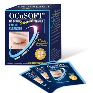 $$OCuSOFT Lid Scrub Original (Pad) แผ่นสครับเปลือกตา 30 แผ่น ( x 1 กล่อง ) แบบต้องใช้น้ำล้างออกExp.03/2024