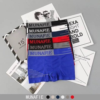 ภาพขนาดย่อของภาพหน้าปกสินค้าBoxer กกนชาย MUNAFIEแท้ 100% ผ้านุ่ม ใส่สบาย ไม่อึดอัด 8827 จากร้าน zzds123 บน Shopee