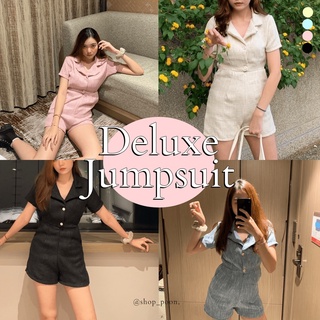 ภาพหน้าปกสินค้าชุดจั้มสูทขาสั้น จั้มสูท Deluxe Jumpsuit สายหวานเชิญทางนี้!! ชุดจั้มขาสั้น ผู้หญิง ผ้าทวิต(ลดทันที60บาทกรอกโค้ดWBXTWQ) ที่เกี่ยวข้อง