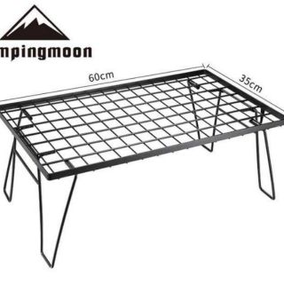 ชุดโต๊ะตะแกรงสีดำ Campingmoon