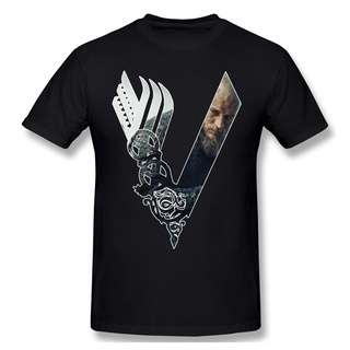 Vikings Logo Ragnar Lothbrok T Shirt Harajuku Plus Size O-neck Cotton Short Sleeve Custom T-shirt