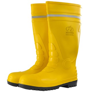 ราคารองเท้าบู๊ท YELLOW SAFETY BOOT 40 cm รองเท้าบูทยาง สูง 40cm หัวเหล็ก พื้นเหล็ก บนเหลืองพื้นดำ กันกรดด่าง ห้องเย็น