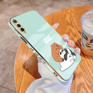 สําหรับ Huawei Y9s Y9 2019 Y9 Prime 2019 เคสโทรศัพท์ TPU นิ่ม ลายการ์ตูนหมีเปลือย