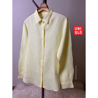 เสื้อเชิ้ต UNIQLO (Linen) แท้💯 (size L)