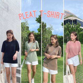 𝗣𝗟𝗘𝗔𝗧 𝗧-𝗦𝗛𝗜𝗥𝗧 เสื้อยืดผ้าอัดพลีท บางเบาใส่สบายคลายร้อน ไม่ต้องรีดเลยค่า