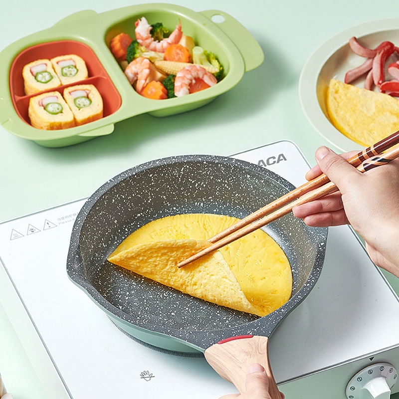 non-stick-frying-pan-with-wooden-handle-cooking-pot-set-breakfast-crepe-maker-pan-korean-cookware-saucepan-ramen-milk