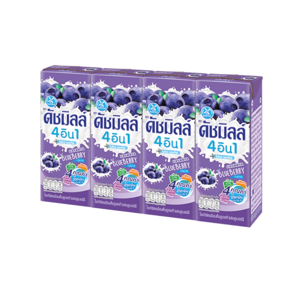 dutch-mill-ดัชมิลล์-นมเปรี้ยวยูเอชที-รสบูลเบอร์รี่-180-มล-x-48-กล่อง