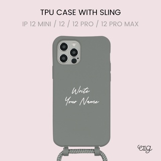 เคสโทรศัพท์ สำหรับ iphone 12 Mini / 12 / 12 Pro / 12 Pro Max - TPU with Sling สายสะพายถอดได้ ออกแบบเอง Casetology