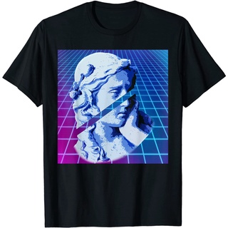 เสื้อยืดโอเวอร์ไซส์เสื้อยืด พิมพ์ลายรูปปั้นกรีก Vaporwave สไตล์เรโทร ของขวัญ สําหรับผู้ใหญ่S-3XL