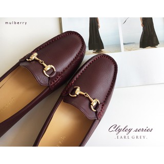 EARL GEY รองเท้าหนังแท้ Clyley series in Mulberry