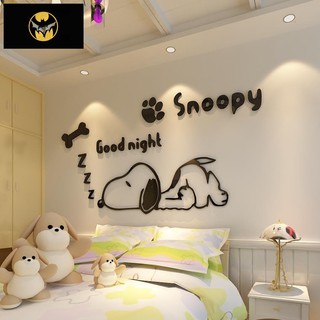 ปลอดภัยวัสดุราคาถูกที่สุด Snoopy crist 3d crystal stereo wall stickers ห้องเด็กอนุบาลห้องนอนการ์ตูนน่ารักสร้างสรรค์