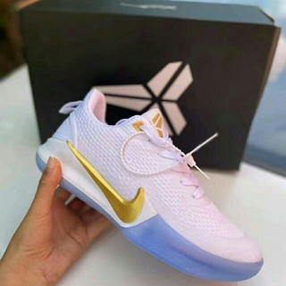 ☇❍Kobe Bryant รองเท้าผ้าใบสีน้ำเงิน K0BE Mamba 12AD รองเท้าผ้าใบหุ้มข้อที่ทนต่อการสึกหรอระบายอากาศนักเรียนรองเท้าปฏิบัติ