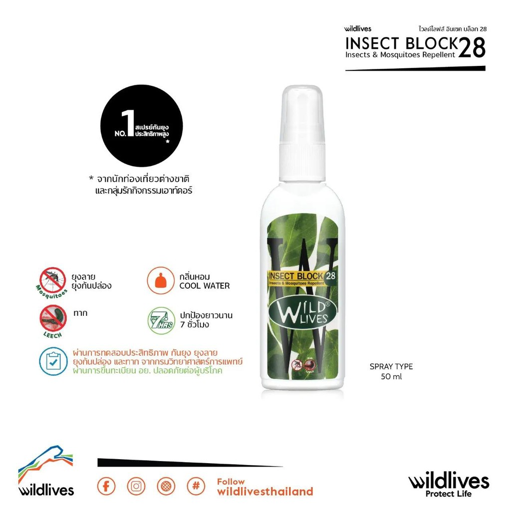 สเปรย์ป้องกันยุงลาย-ยุงก้นปล่อง-ทาก-wildlives-insect-block-28