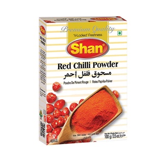 สินค้า ชาน เรด ชีลี่ พาวเดอร์  Shan  masala Red Chilli Powder 100 gram