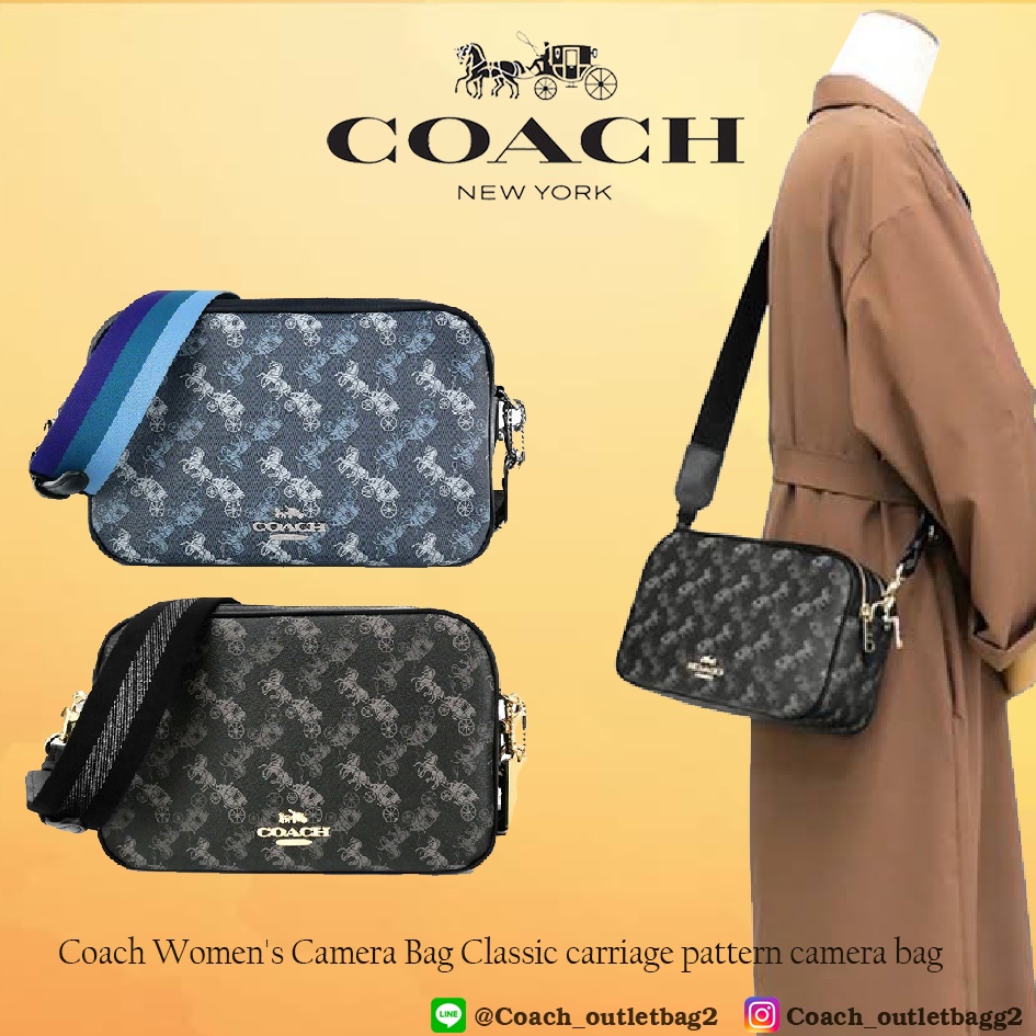 Coach Women's Camera Bag Classic carriage pattern camera bag Shopee