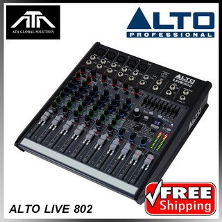 มิกเซอร์ ALTO LIVE 802 NPE MIXER (รับประกันศูนย์ 1ปี) เครื่องแต่งเสียง ปรับเสียง ออดิโออินเตอร์เฟส ครอส อีคิว เอฟเฟกส์แท