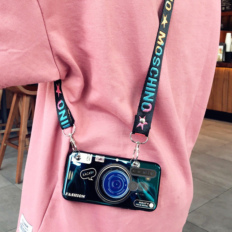 new-model-เคส-realme-5i-5s-5-pro-c3-cute-camera-pattern-phone-case-with-adjustable-lanyard-strap-cover-realmec3