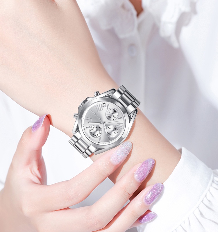 รูปภาพเพิ่มเติมของ Skmei นาฬิกาข้อมือควอตซ์ สายสเตนเลส กันน้ำ สำหรับผู้หญิง