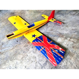 เครื่องบินตัวลำไม้ Sporter ใส่เครื่องยนต์ 60 ลายธงชาติอังกฤษ (ตัวลำเปล่า+อุปกรณ์)(ไม่รวมเครื่องยนต์) เครื่องบินบังคับ Rc
