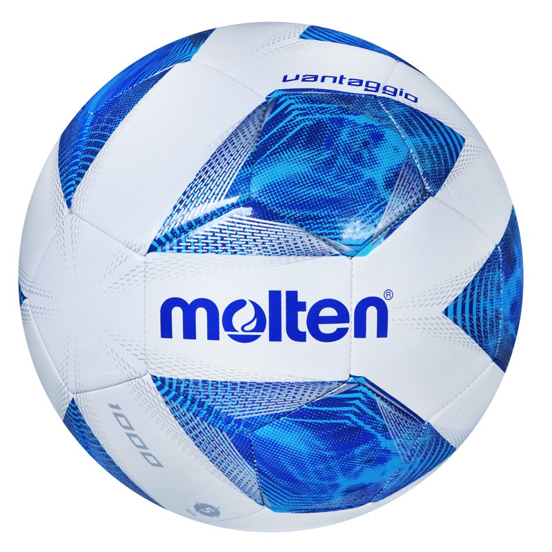 ภาพหน้าปกสินค้าMOLTEN ลูกฟุตบอลหนังเย็บ Football MST TPU pk F5A1000 BL (แถมฟรี ตาข่ายใส่ลูกฟุตบอล +เข็มสูบลม) (490) จากร้าน sportlandwear บน Shopee