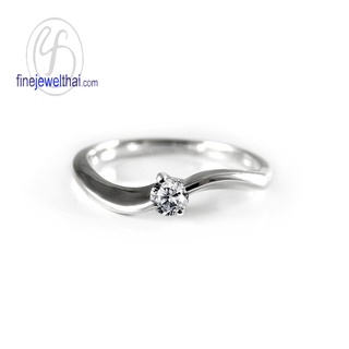 Finejewelthai-แหวนเพชร-CZ-แหวนเงินแท้-Silver-Ring-R1034cz