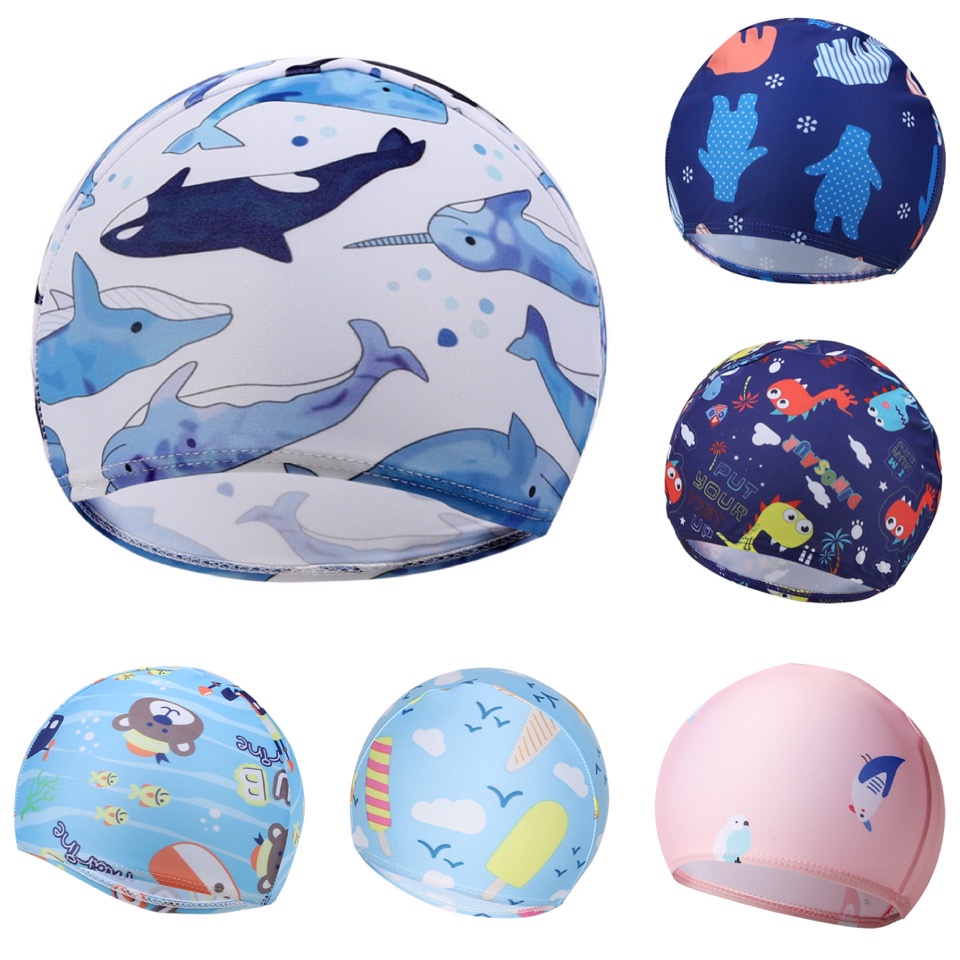 หมวกว่ายน้ำเด็ก-พร้อมส่ง
