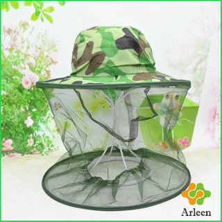 Arleen หมวกปีกกว้างกันแมลง ป้องกันยุงกัด หมวกมุ้งเดินป่า Insect hat