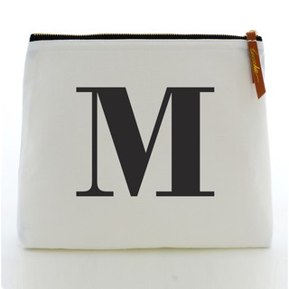 กระเป๋า ALPHABET MAKEUP BAGS LARGE WHITE “M”