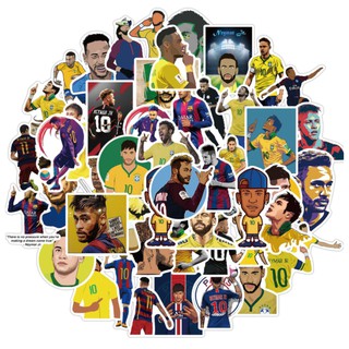 ภาพขนาดย่อของภาพหน้าปกสินค้าพร้อมส่ง Messi เมสซิ FOOTBALL Neymar เนย์มาร์ Ronaldo worldcup sticker สติกเกอร์กันน้ำรูปแบบที่แตกต่างกัน 50ชิ้น จากร้าน valleybkk บน Shopee ภาพที่ 6